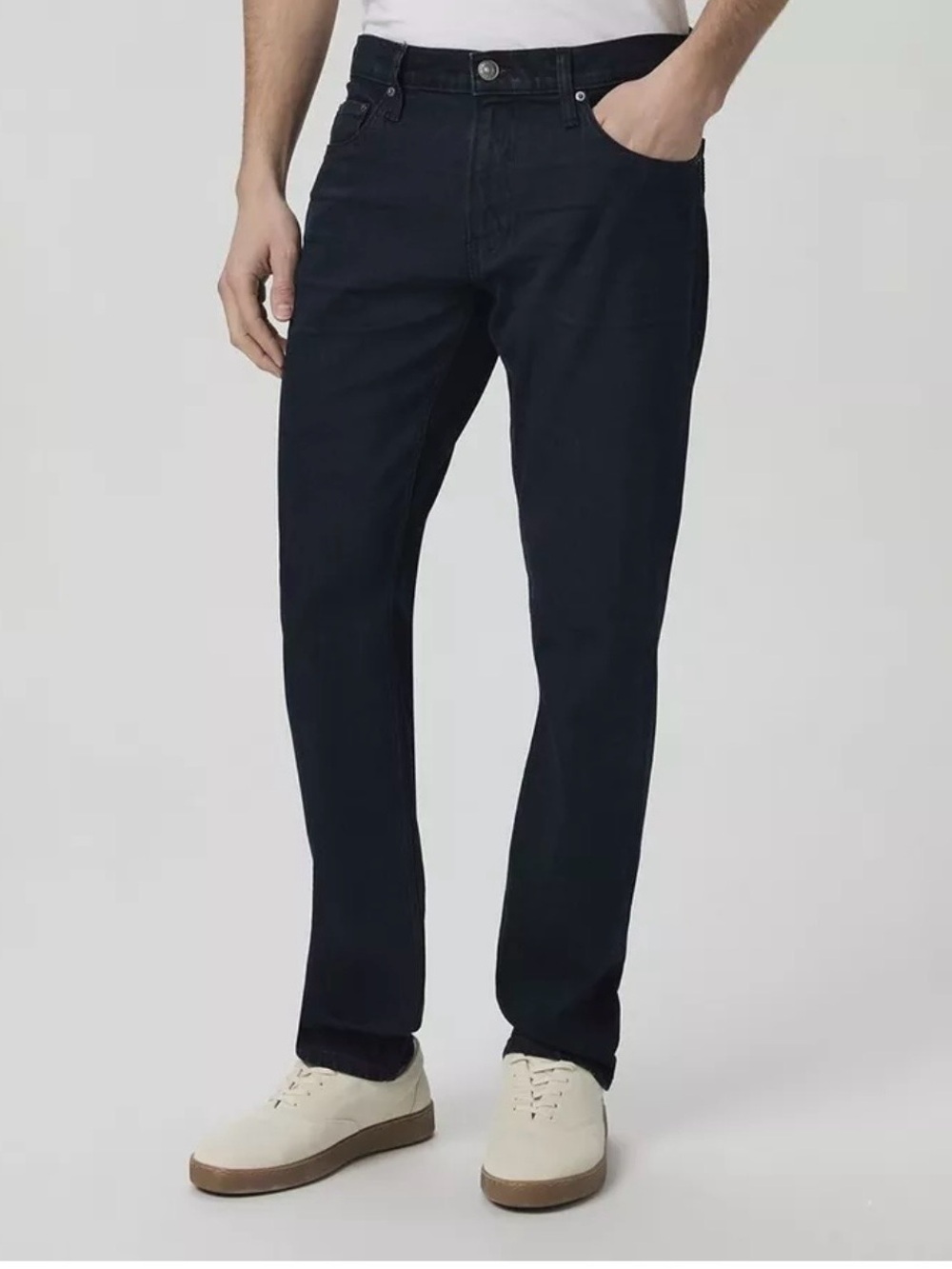 Paige Federal black slim-straight jeans